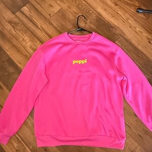 Poppi Women's Pink Crew Neck Sweater